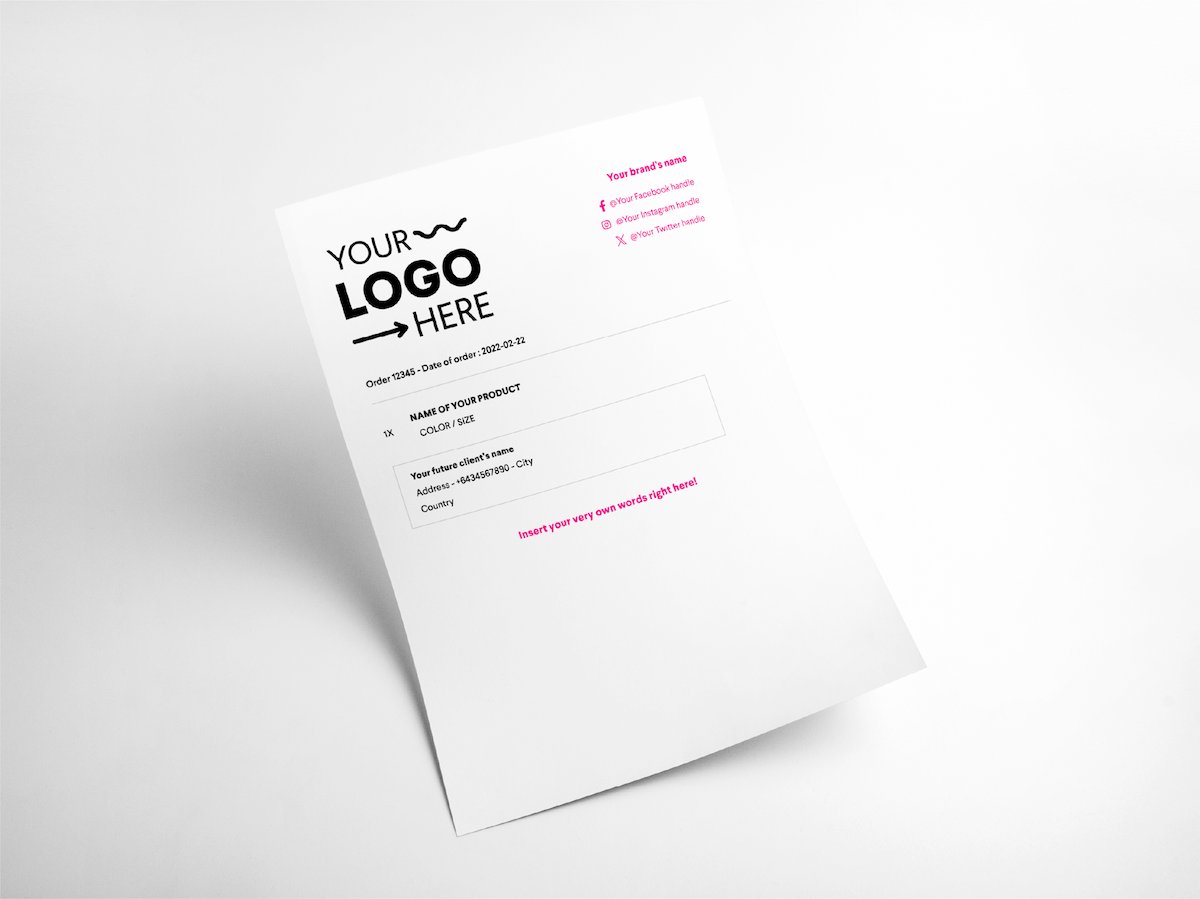 A personalized slip.