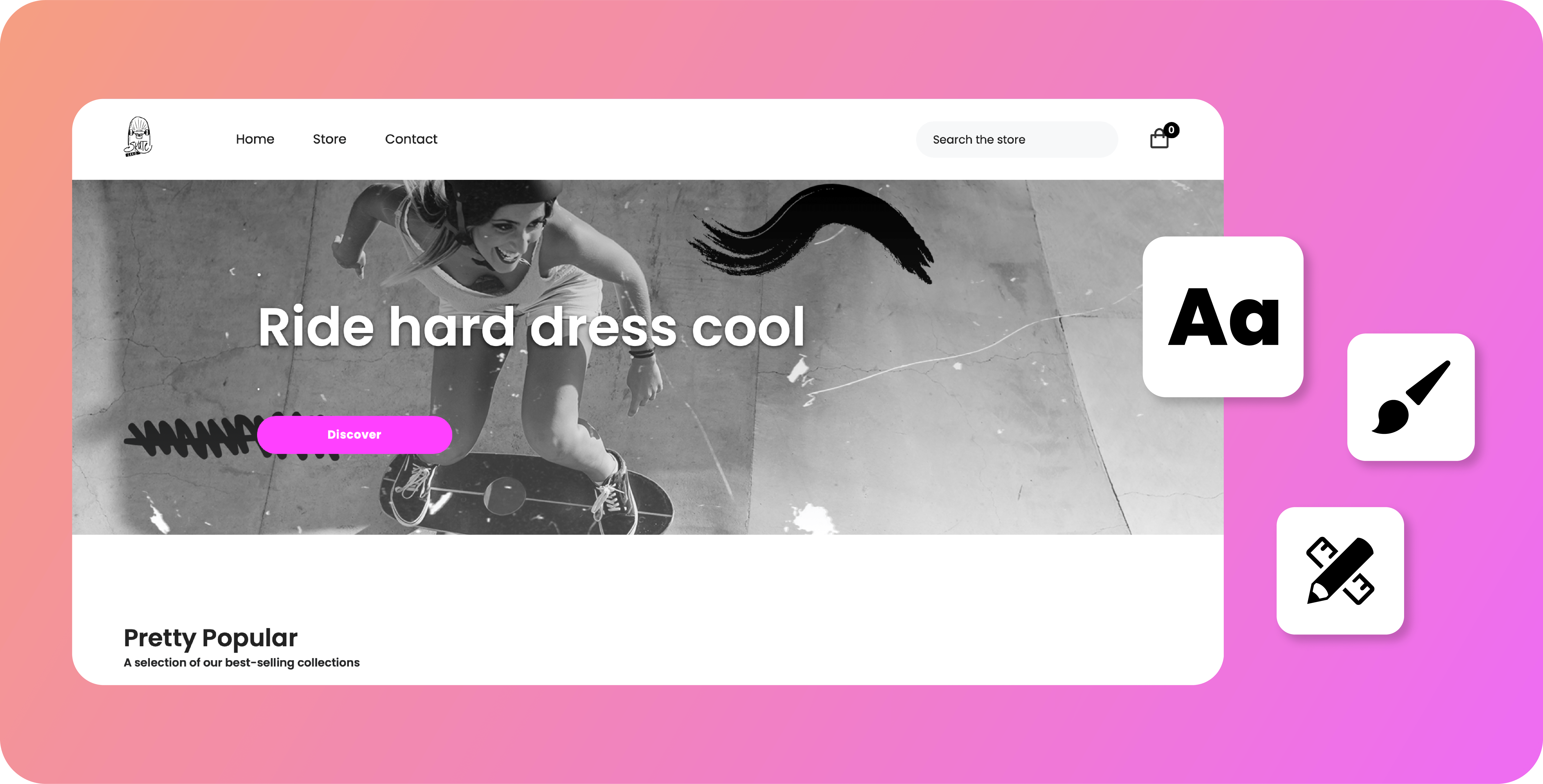 Personalización completa de tu tienda online con nuestro CMS.