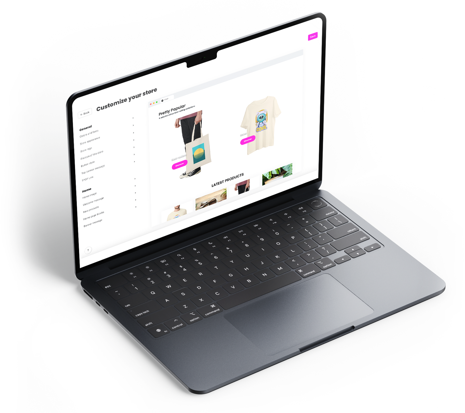 Eenvoudige, gratis e-commerce.