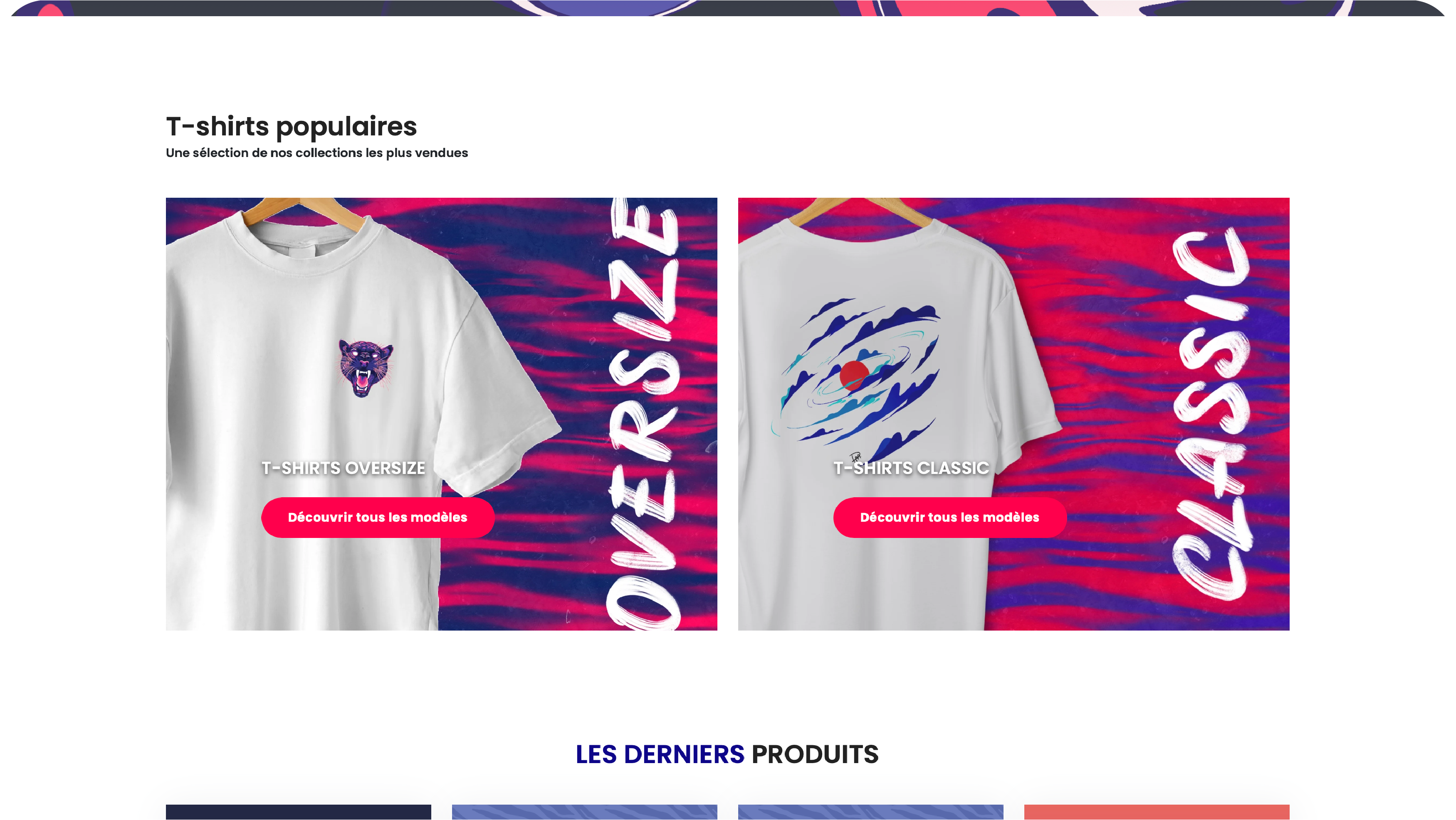 Une boutique créée avec le CMS TPOP