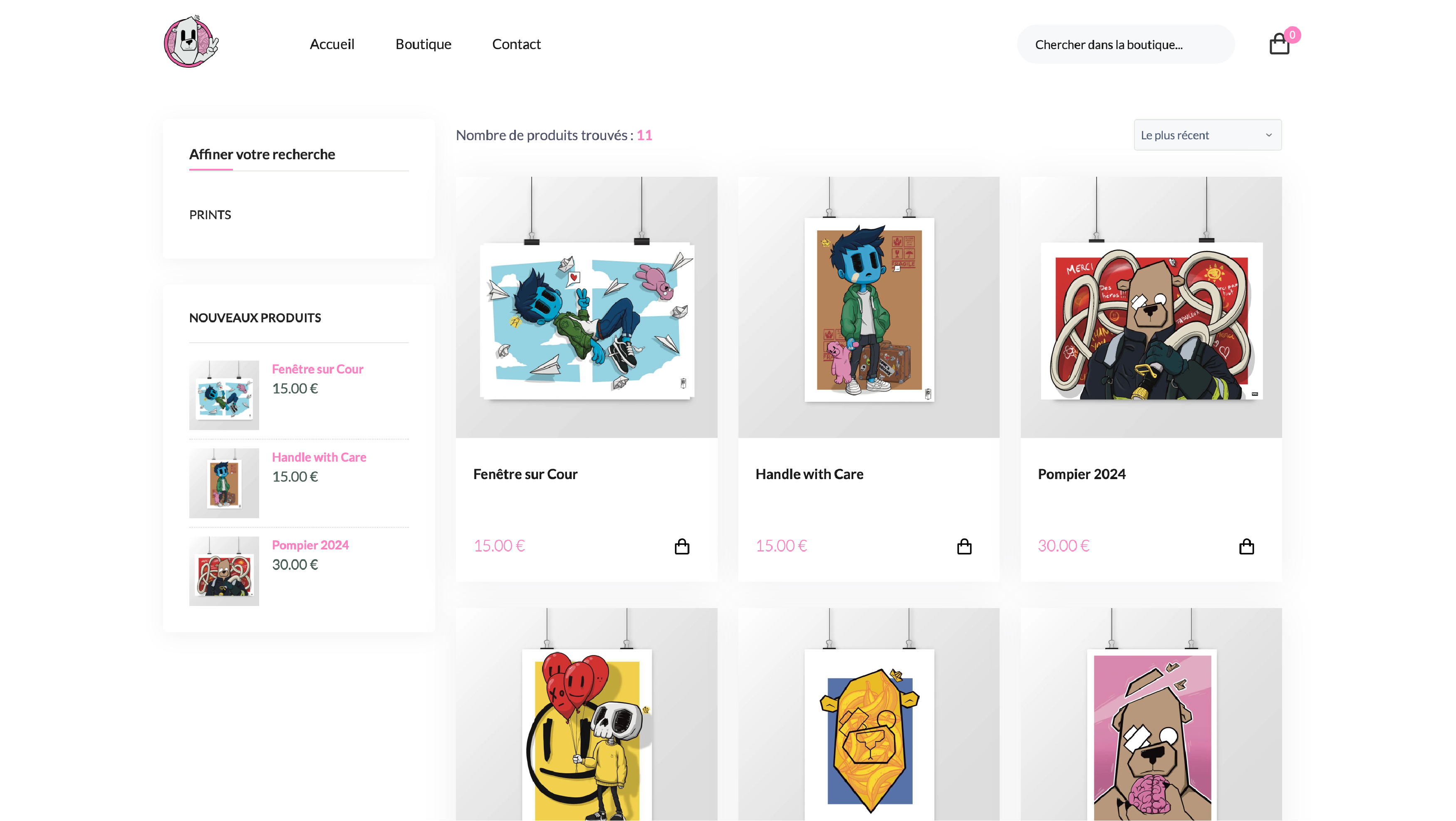 Une autre boutique créée avec TPOP CMS